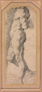 Studio di un nudo maschile in piedi da called Cavaliere d
