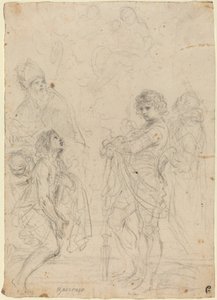 Madonna col Bambino e Santi Gimignano, Giovanni Battista, Giorgio e Pietro Martire da called Guercino Giovanni Francesco Barbieri