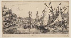 De Appelmarckt, da Vedute di Amsterdam