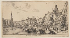 Il Noorder Marckt con il Kerck, da Vedute di Amsterdam da called Zeeman Reinier Nooms
