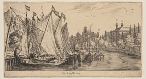 La Leytsche veer, da Vedute di Amsterdam