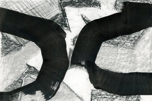 Curve astratte in nero da cartissi