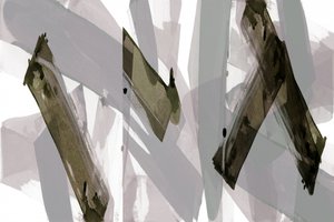 Tratti astratti in grigio oliva da cartissi