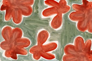 Motivo floreale rosso astratto da cartissi