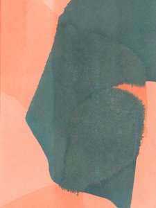 Abstract Teal Coral Wash da cartissi