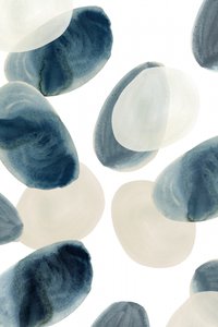 Forme organiche blu e beige