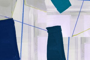 Astrazione geometrica blu da cartissi