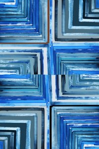 Flusso geometrico blu da cartissi