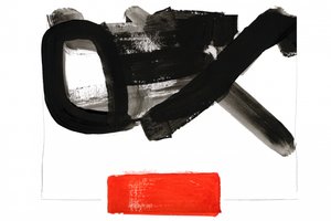 Grassetto Nero Rosso Astratto da cartissi