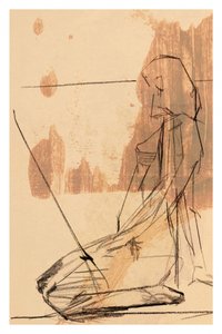 Figura astratta contemplativa da cartissi