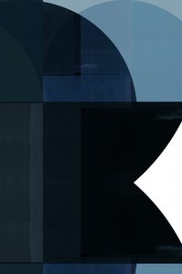 Archi geometrici blu intenso da cartissi