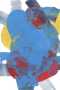 Astratto dinamico blu e rosso da cartissi