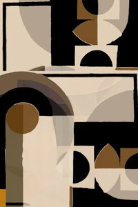 Astrazione geometrica dai toni terrosi