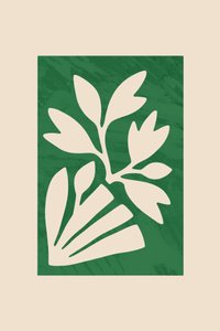 Ritaglio botanico minimalista da cartissi