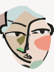 Ritratto astratto moderno da cartissi