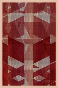 Geometria moderna in rosso da cartissi