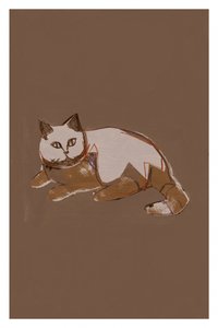 Gatto in stile moderno da cartissi