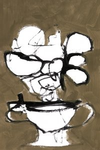 Vaso floreale monocromatico da cartissi