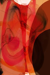 Flusso astratto rosso arancio da cartissi