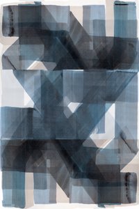 Motivi geometrici blu sovrapposti da cartissi