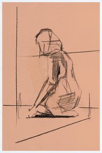 Disegno di una figura pensierosa da cartissi