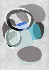 Forme in un sereno grigio-blu da cartissi