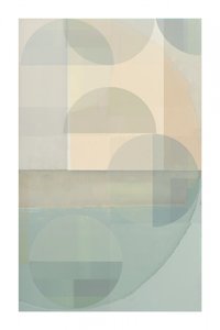 Forme sovrapposte in tenui colori pastello da cartissi