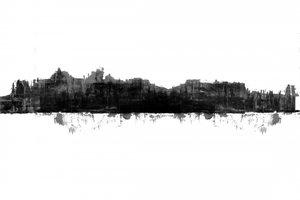 Riflesso urbano austero da cartissi