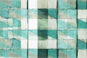 Blocchi geometrici color verde acqua da cartissi