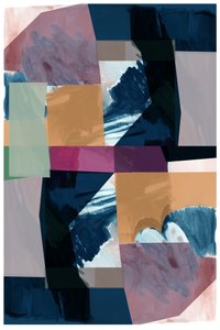 Composizione astratta dai colori vivaci da cartissi