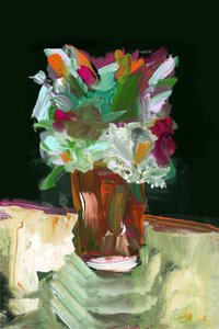 Fiori astratti dai colori vivaci