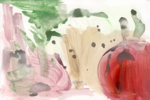 Una vivace natura morta con verdure da cartissi