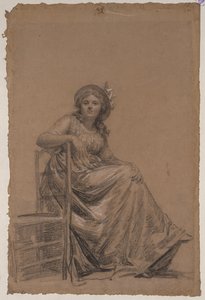 Ritratto di una donna seduta da circle of François André Vincent