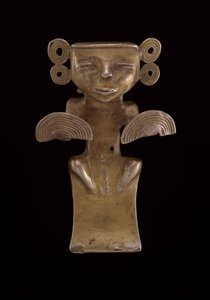 Pendente figurativo aperto sul retro da civilization Quimbaya