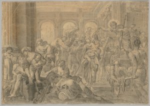 Copia di San Rocco che dà l