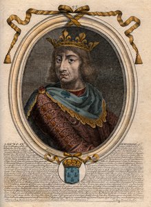 Ritratto di San Luigi (Luigi IX) (1214-1270) - Re di Francia - Incisione da 
