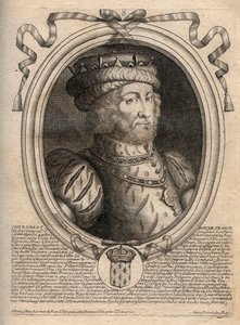 Ritratto di Cariberto, re dei Franchi (561-567) - Cariberto o Chariberto (m.567) Re dei Franchi - incisione da 