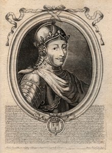Ritratto di Carlo VIII (1470-1498) Re di Francia della Dinastia Valois - Carlo VIII (1470-98) Re di Francia - incisione da 