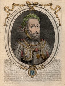Ritratto di Enrico II (1519-1559) Re di Francia - Enrico II (1519-59), Re di Francia - incisione da 