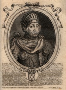 Ritratto di Luigi VI, detto il Grosso - incisione da 