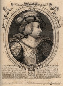 Ritratto di Luigi V il Fannullone (967 - 987), Re di Francia - Luigi V l