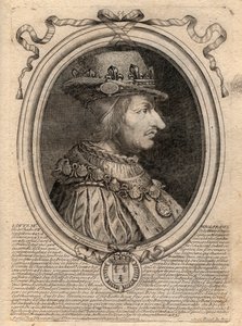 Ritratto di Luigi XI (1423-1483), Re di Francia - Ritratto di Luigi XI di Francia (1423-1483), Re di Francia - incisione da 