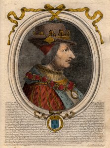 Ritratto di Luigi XI (1423-1483), Re di Francia - incisione da 