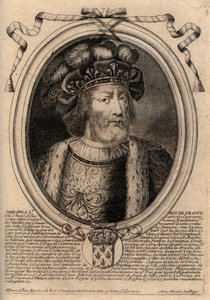 Ritratto di Filippo I (1060 - 1108), Re di Francia - Filippo I (1053-1108) Re di Francia - incisione da 