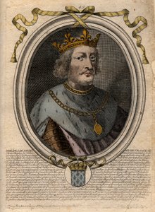 Ritratto di Filippo VI di Valois (1293-1350), Re di Francia - Filippo VI di Valois (1293-1350) Re di Francia - incisione da 