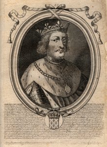 Ritratto di Filippo VI di Valois (1294-1350), re di Francia - incisione da 