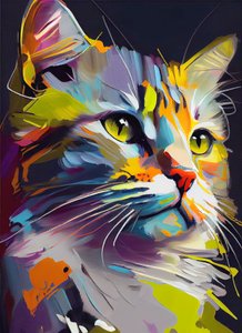 Gatto carino astratto