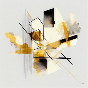Forme geometriche astratte, Acquerello