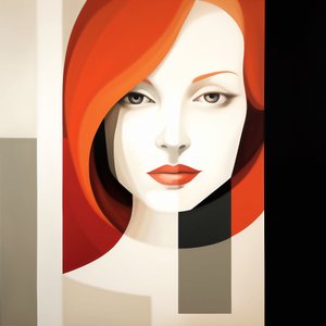 Ritratto contemporaneo minimalista di ragazza