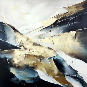 Forme astratte in colori dorati da F. Abderrahim